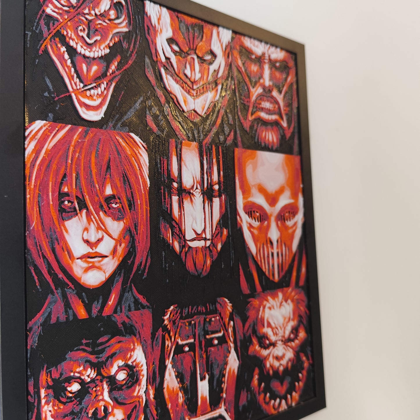 Cuadro 3D Color Titanes (Attack of Titans)