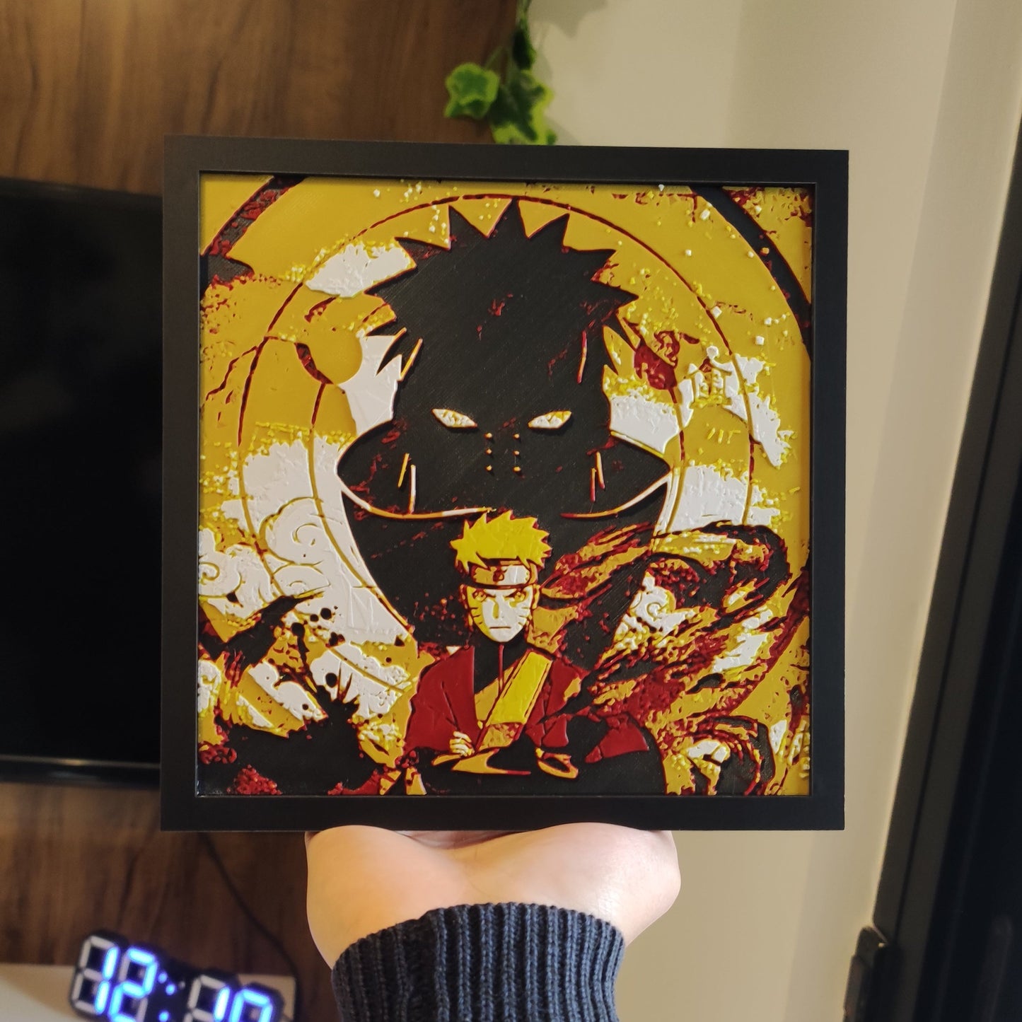 Cuadro 3D Color Naruto y Pain