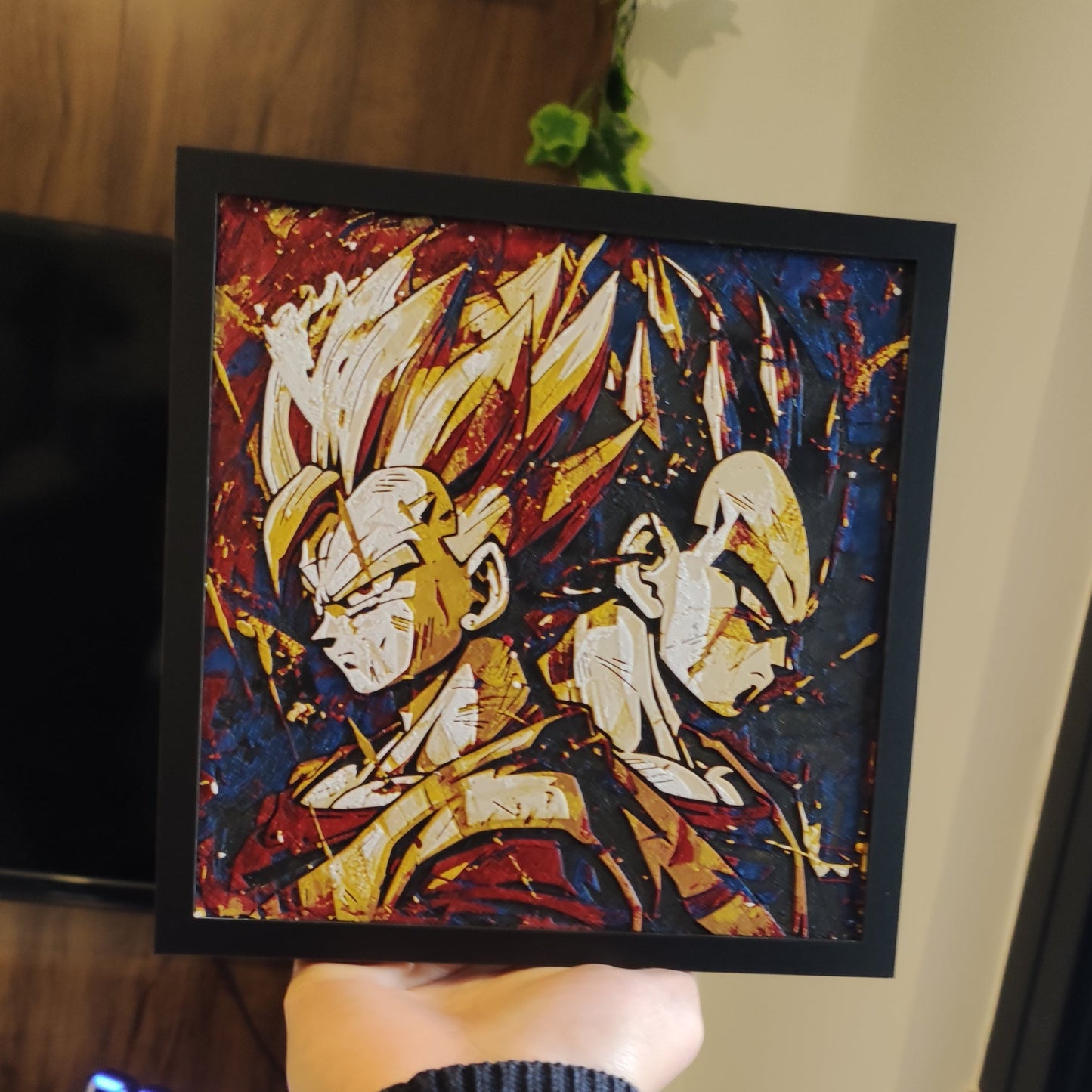 Cuadro 3D Color Goku y Vegeta