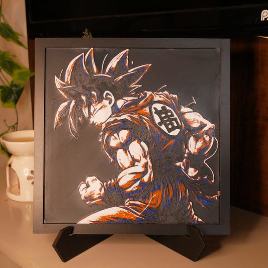 Cuadro 3D Color Goku - Genki