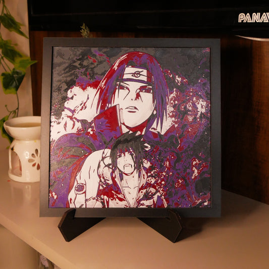 Cuadro 3D Color Itachi y Sasuke - Genki