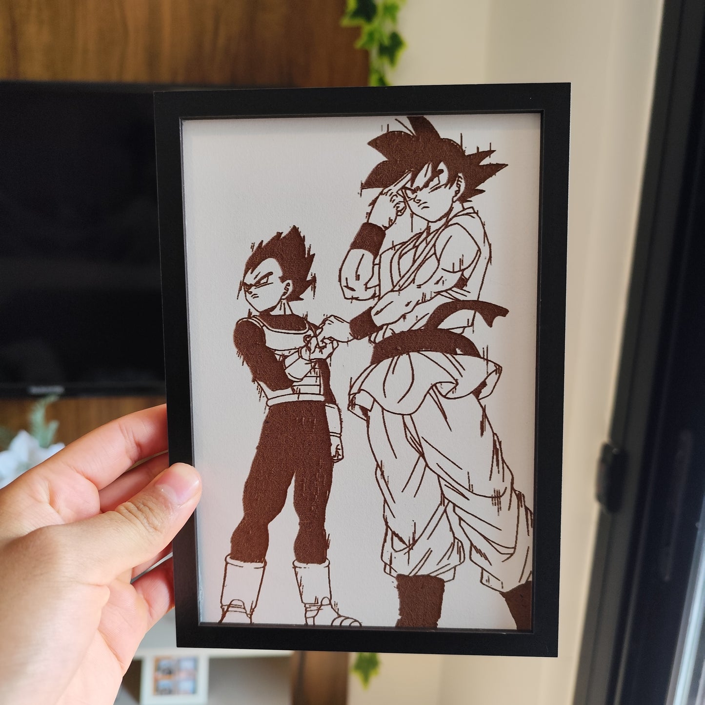 Grabado Goku y Vegeta