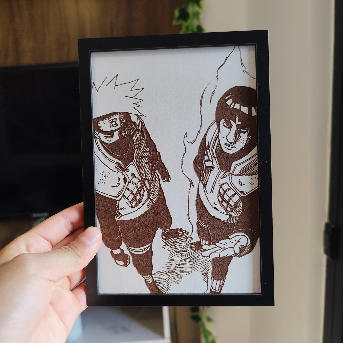 Grabado Kakashi y Guy