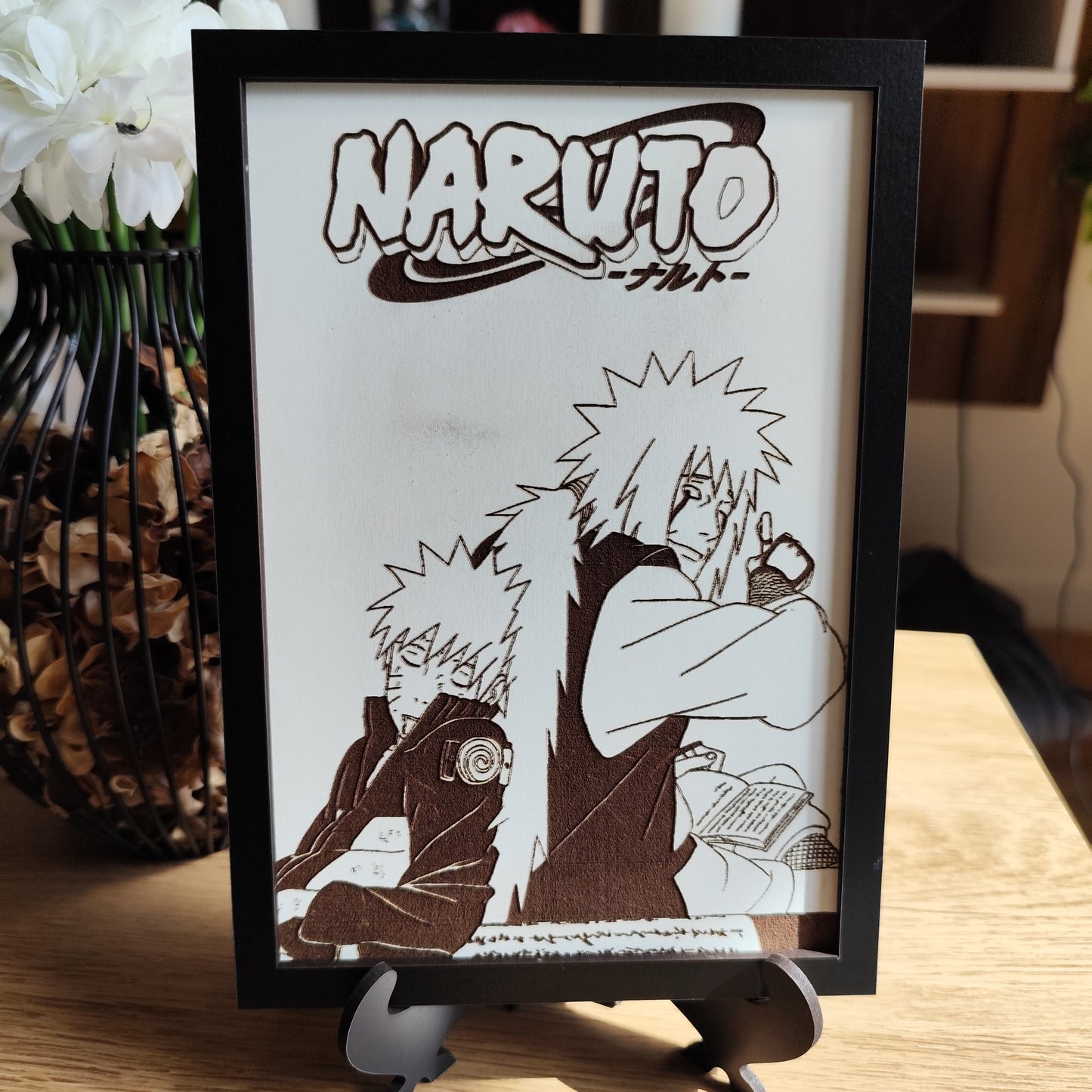 Grabado Naruto y Jiraiya