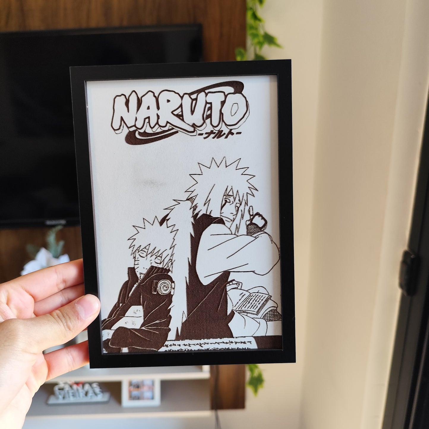 Grabado Naruto y Jiraiya