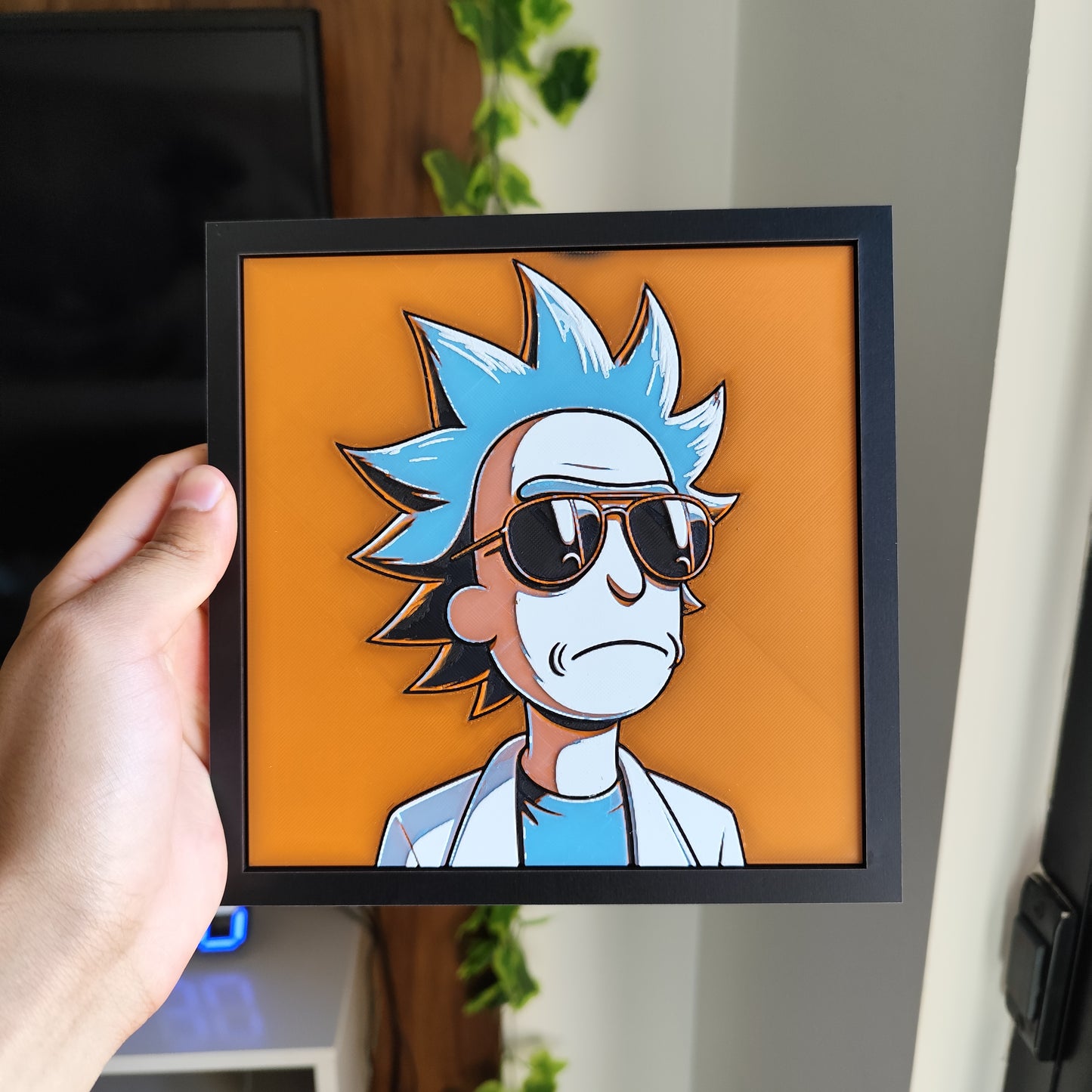 Cuadro 3D Color Rick (Rick and Morty)