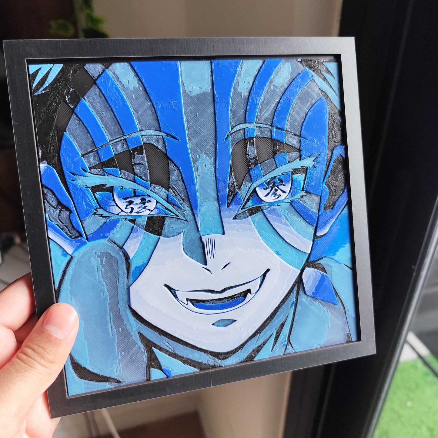 Cuadro 3D Color Akaza (Demon Slayer)