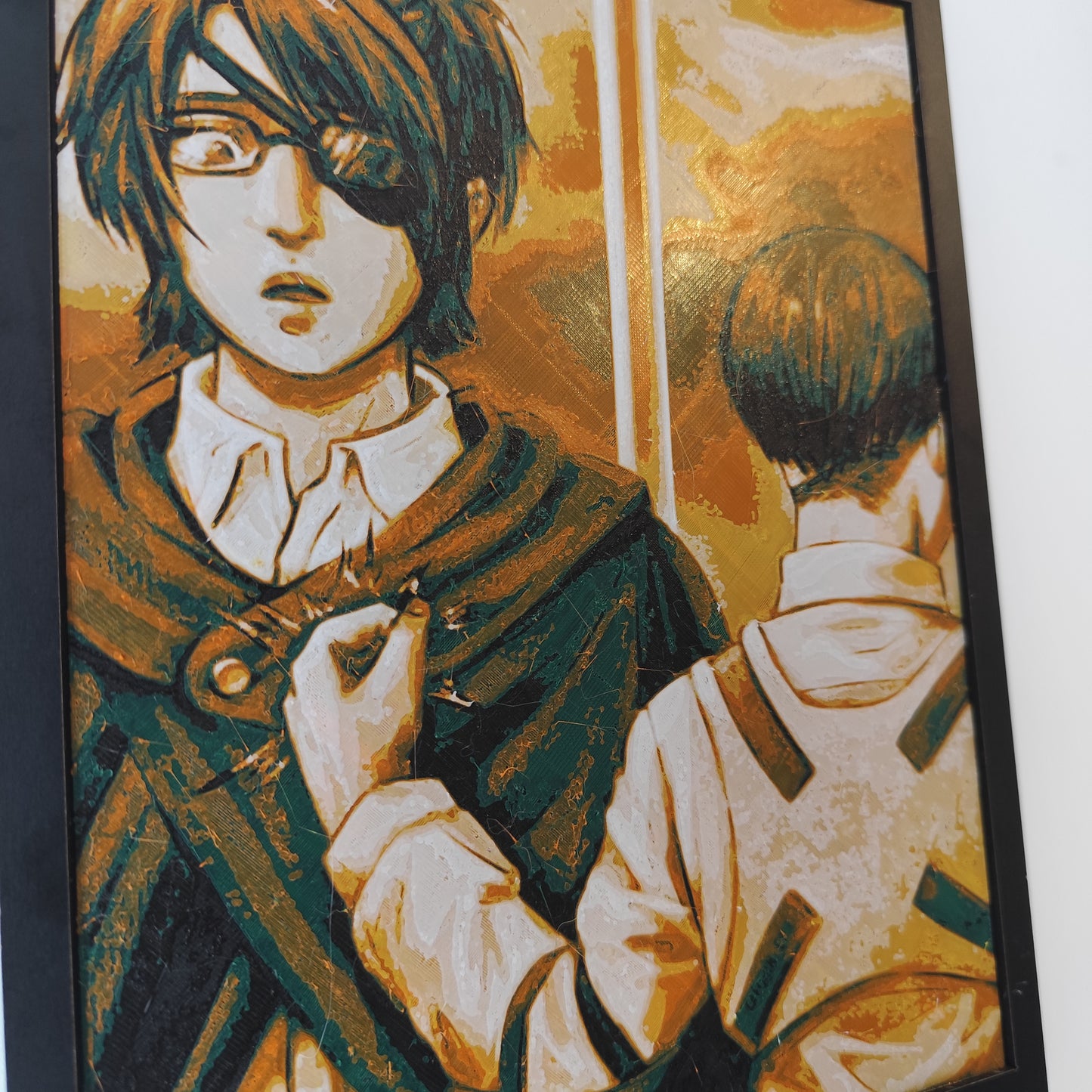 Cuadro 3D Color Hange y Levi (Attack of Titans)