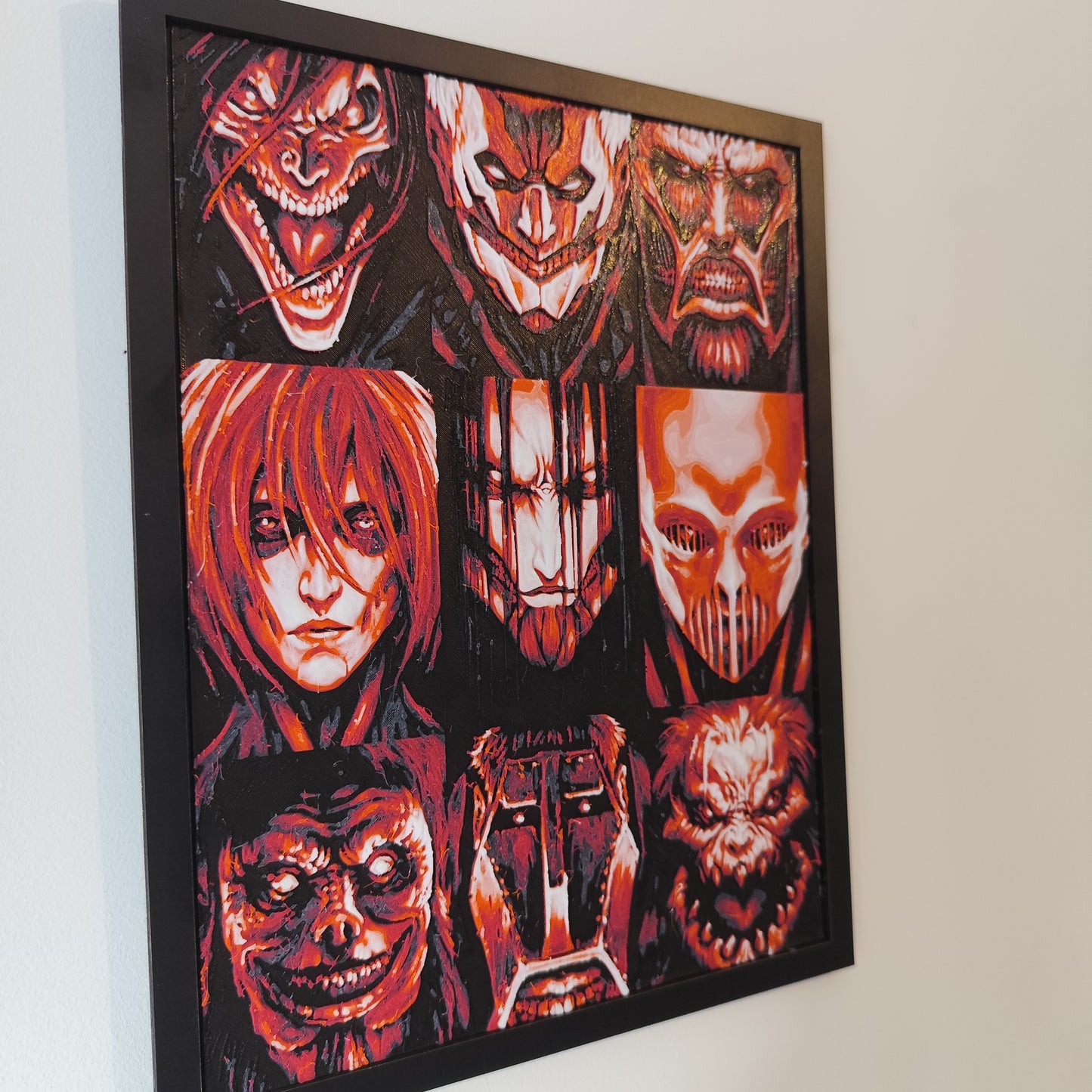 Cuadro 3D Color Titanes (Attack of Titans)