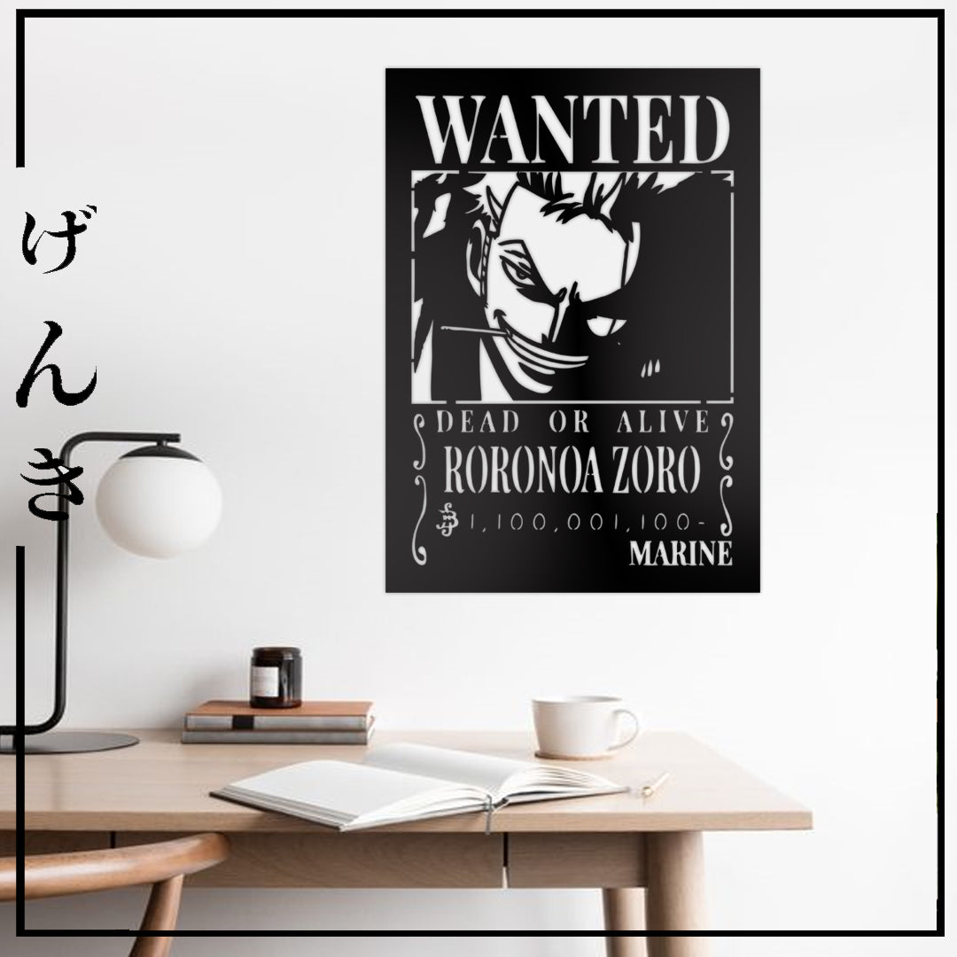 Cuadro MDF Zoro Wanted