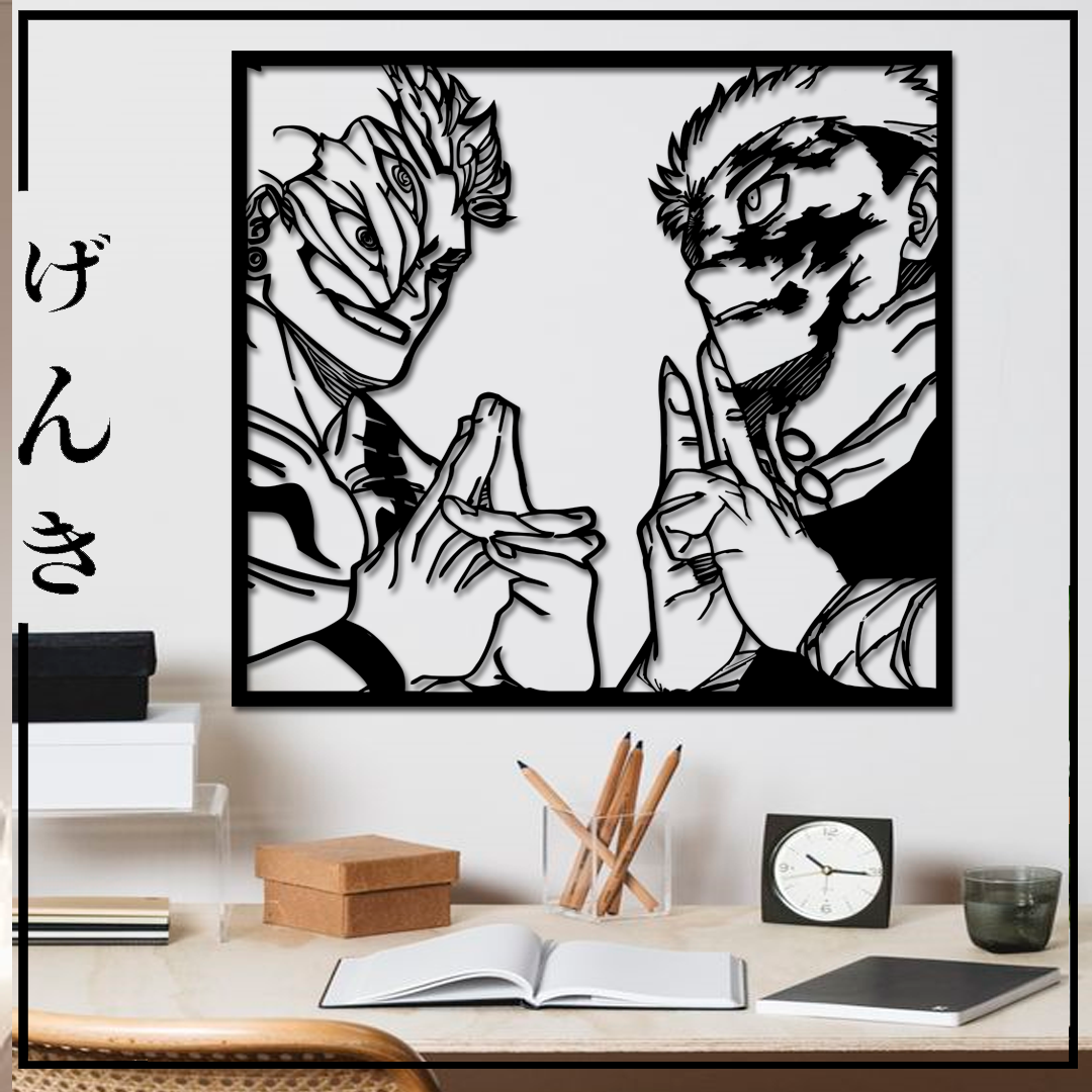 Cuadro MDF Sukuna e Itadori (Jujutsu Kaisen)