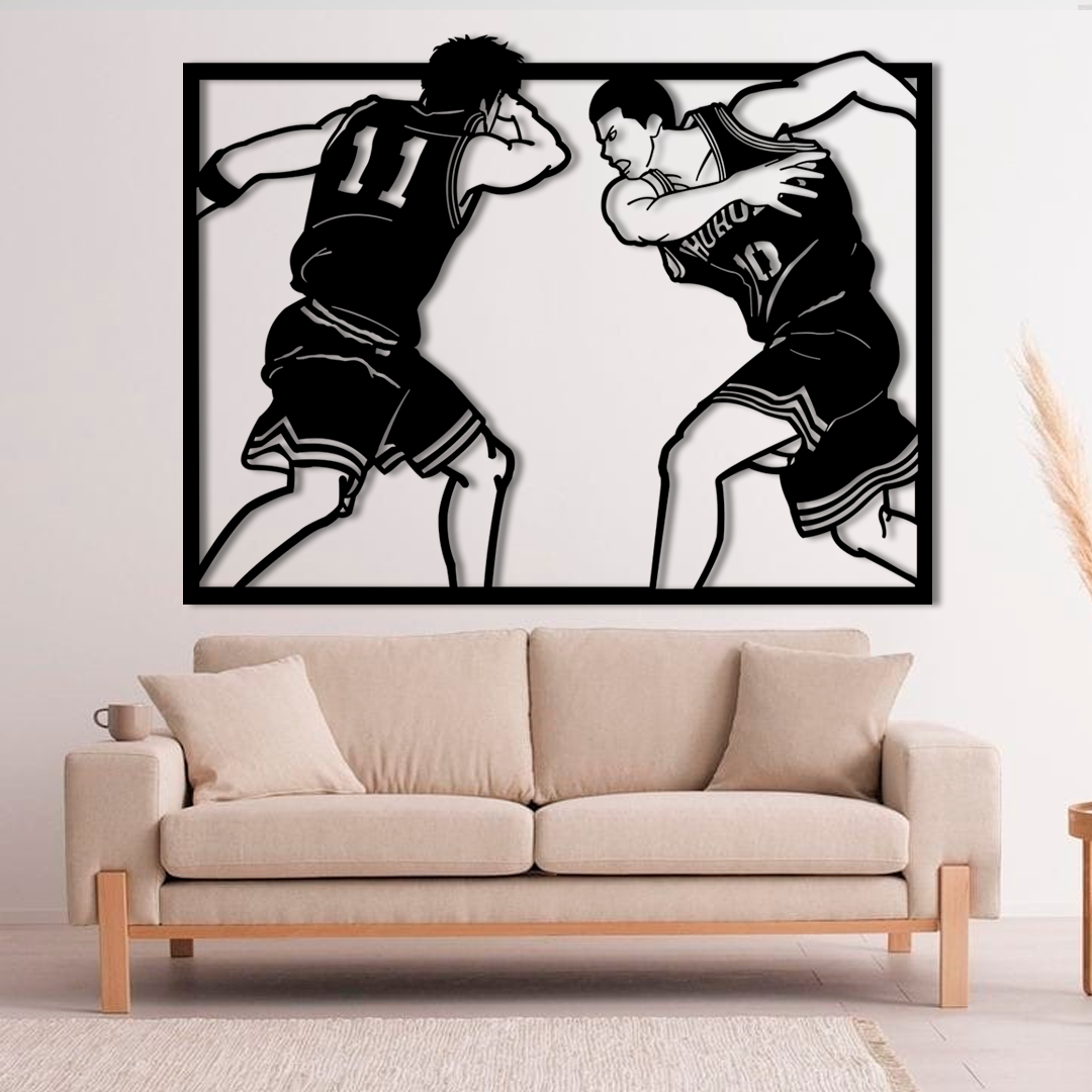Cuadro MDF Hanamichi y Rukawa (Slam Dunk)