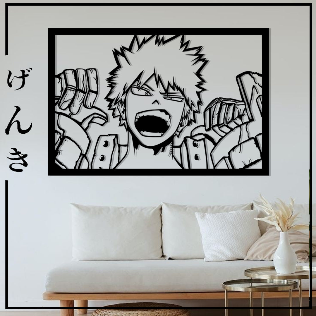 Cuadro MDF Bakugo