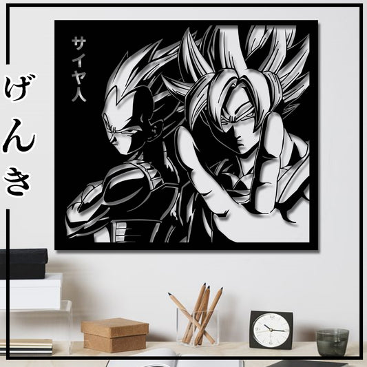 Cuadro MDF Goku y Vegeta